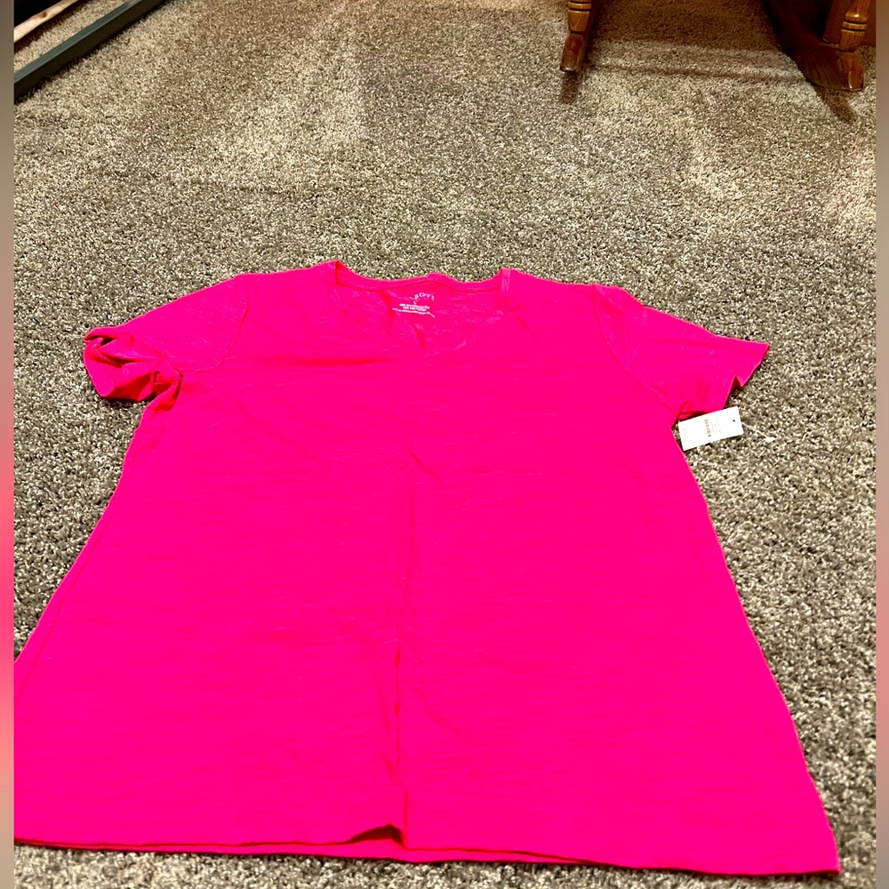Talbots; ladies t-shirt; sz L; pink
